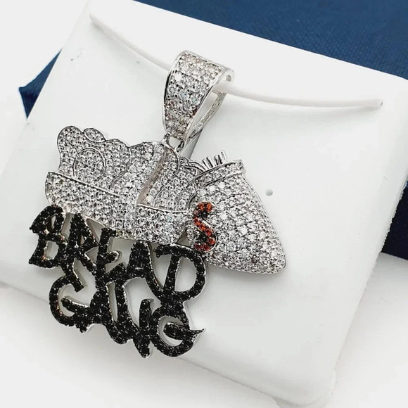 "925 Sterling Silver Plated CZ Pendant, INUS1BR288 - Picture 2 of 9
